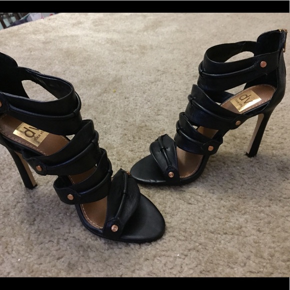 Dv by Dolce Vita Black Leather Steffie Sandal - Picture 2 of 4